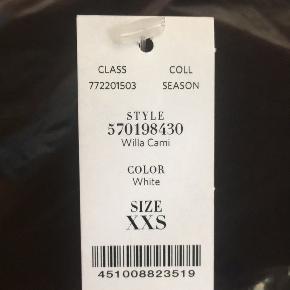 White House Black Market Black Satin Draped Neck Cami Camisole sz.XXS - Picture 14 of 15